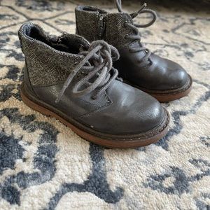 Zara toddler boy genuine leather combat boots
